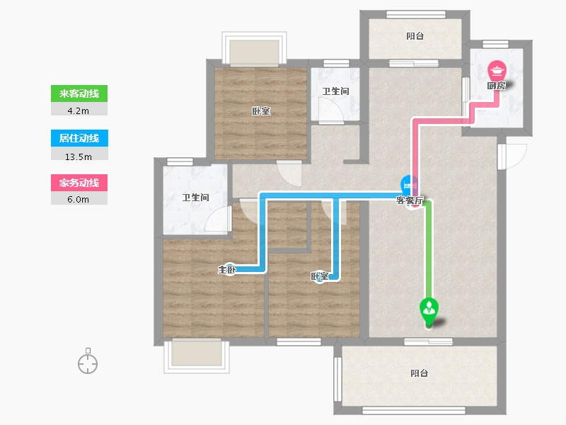 湖北省-宜昌市-东方瑞景-110.00-户型库-动静线