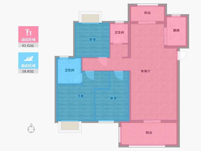 湖北省-宜昌市-东方瑞景-110.00-户型库-动静分区