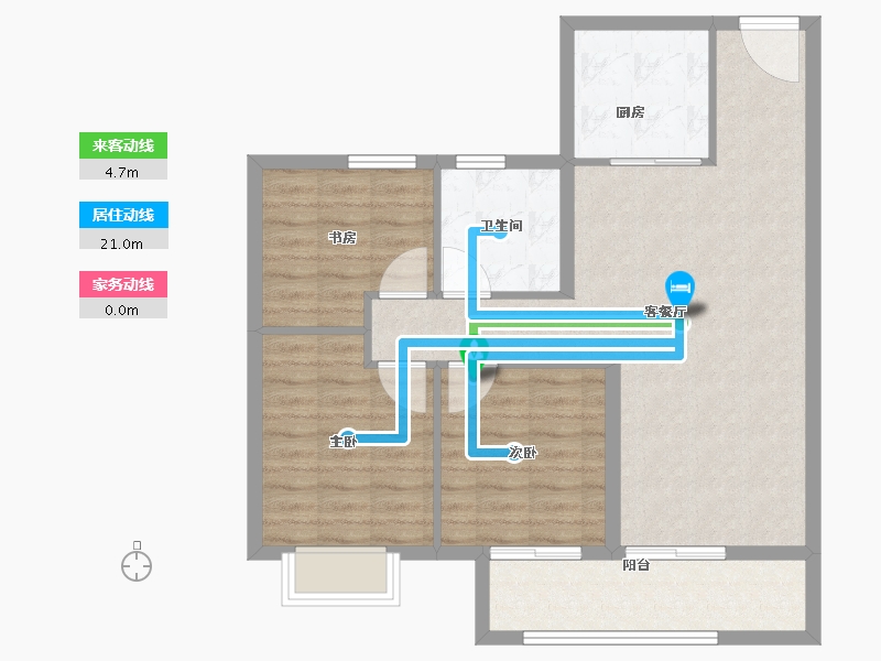 湖北省-武汉市-鼎盛璟城-83.28-户型库-动静线