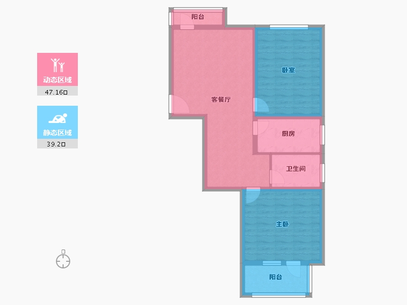 湖北省-武汉市-航空路壹号-76.80-户型库-动静分区