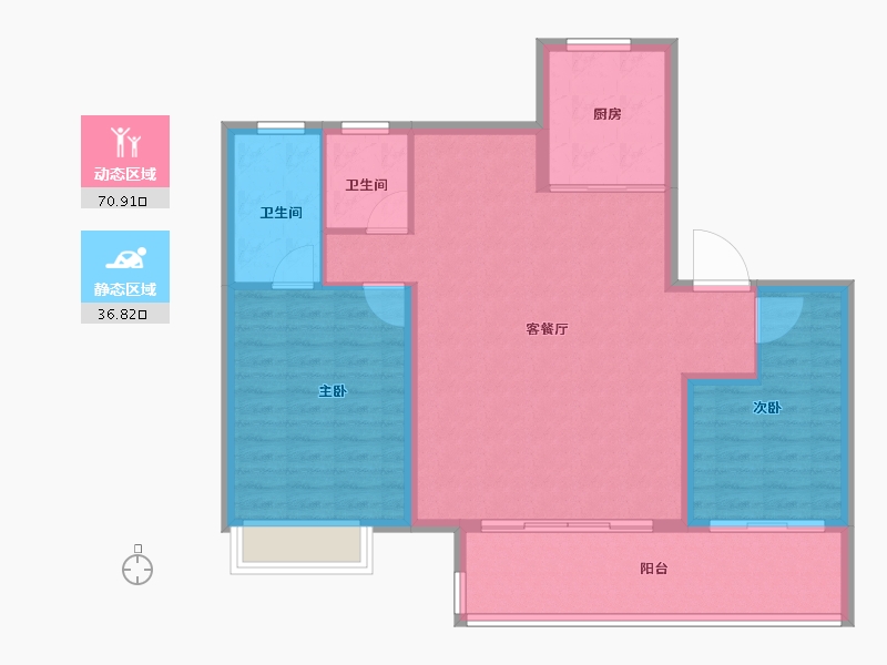 江苏省-常州市-牡丹都汇-98.43-户型库-动静分区