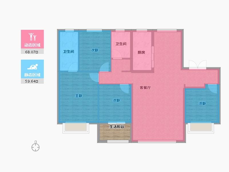 安徽省-合肥市-长城保利和光峯境-120.62-户型库-动静分区