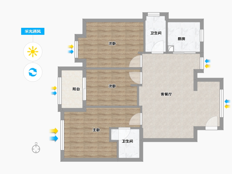 福建省-南平市-武夷百花里-80.80-户型库-采光通风