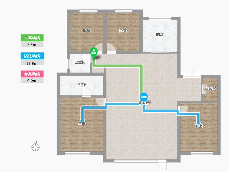 吉林省-长春市-润德·汀蘭云境-122.34-户型库-动静线