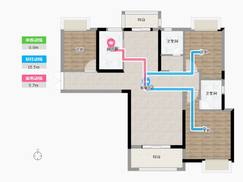 湖北省-武汉市-鼎盛璟城-106.28-户型库-动静线