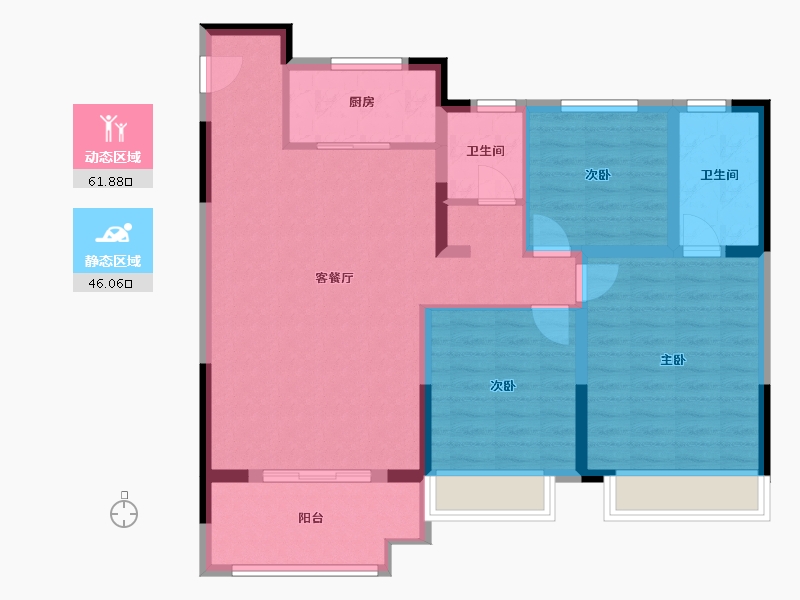 河南省-洛阳市-建业江山汇-96.70-户型库-动静分区