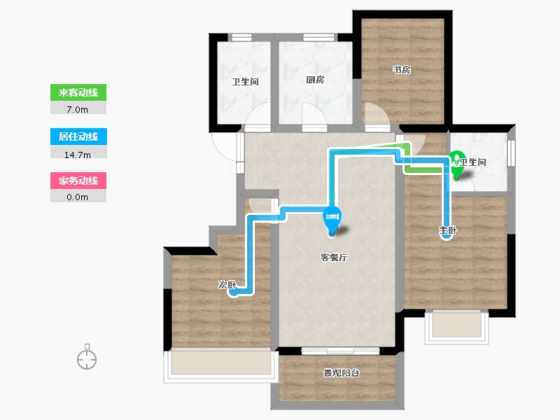 甘肃省-天水市-城投·城市之光-77.59-户型库-动静线