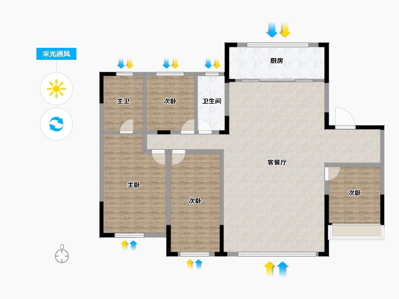 吉林省-长春市-润德·汀蘭云境-183.45-户型库-采光通风