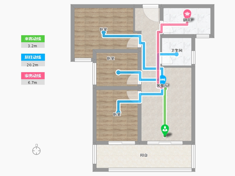 河南省-南阳市-建业·中州学府-75.20-户型库-动静线