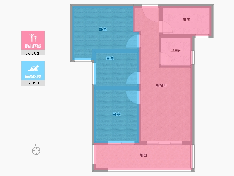 河南省-南阳市-建业·中州学府-75.20-户型库-动静分区