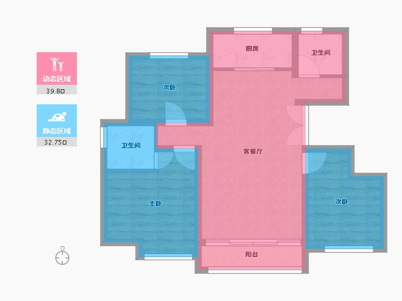 河南省-濮阳市-龙润学府-64.00-户型库-动静分区