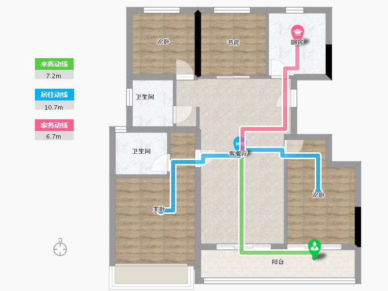 浙江省-杭州市-伟星滨映时代府-86.40-户型库-动静线