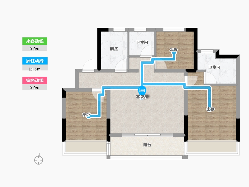 浙江省-绍兴市-枫华府-79.20-户型库-动静线