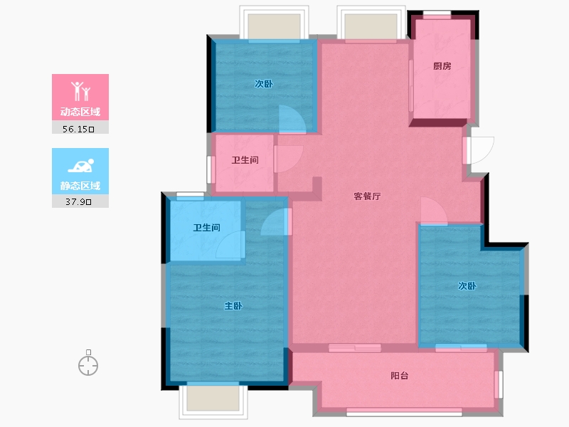 江西省-南昌市-中国铁建·知语拾光-84.09-户型库-动静分区