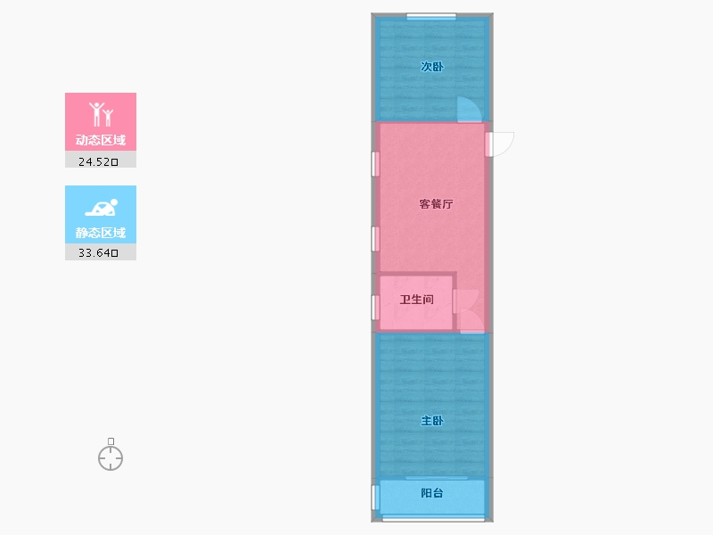 上海-上海市-政民路200弄小区-52.22-户型库-动静分区