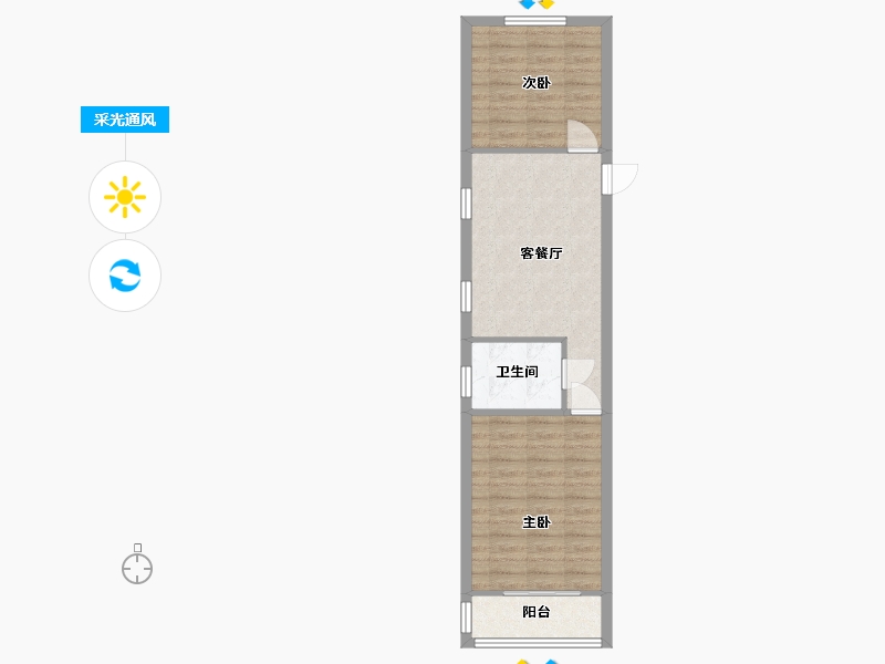 上海-上海市-政民路200弄小区-52.22-户型库-采光通风