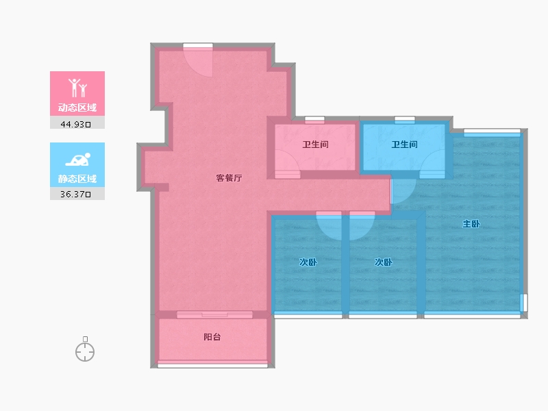 广东省-深圳市-龙湖·御湖境-71.10-户型库-动静分区