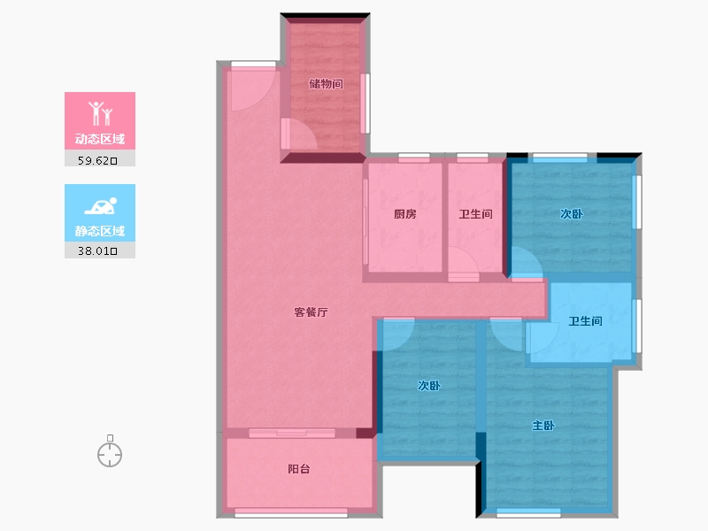 广东省-湛江市-福文华府-86.42-户型库-动静分区