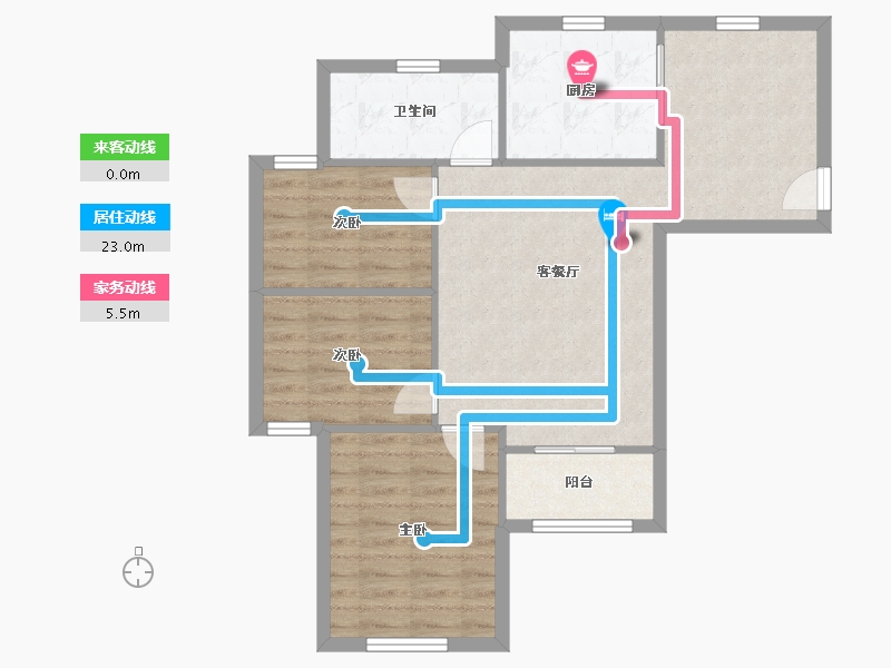 广东省-深圳市-益田村-77.60-户型库-动静线