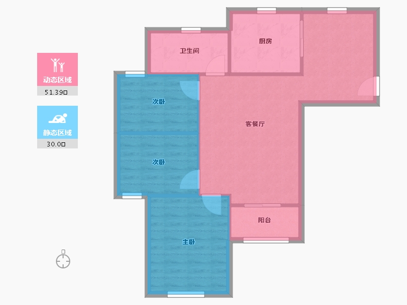 广东省-深圳市-益田村-77.60-户型库-动静分区