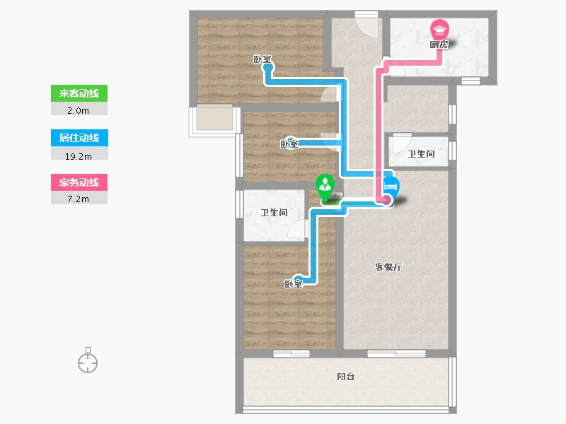 河南省-南阳市-建业·中州学府-86.39-户型库-动静线