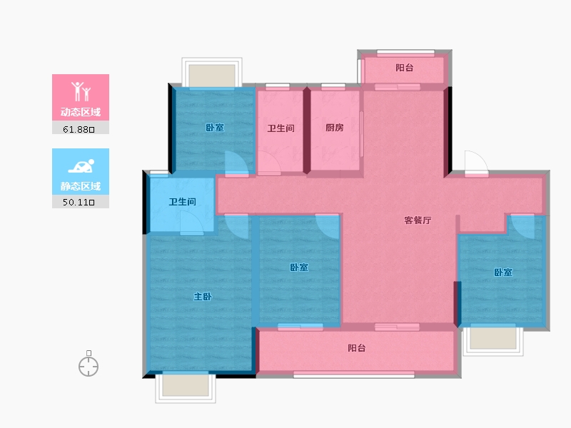 江西省-南昌市-中国铁建·知语拾光-100.13-户型库-动静分区