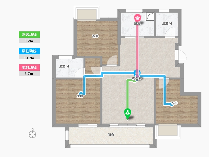 福建省-漳州市-城央之尚-71.20-户型库-动静线