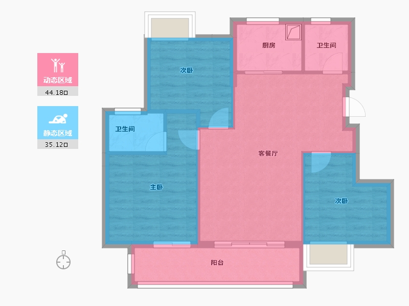 福建省-漳州市-城央之尚-71.20-户型库-动静分区