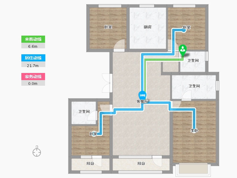 北京-北京市-北京建工·熙华台-117.45-户型库-动静线