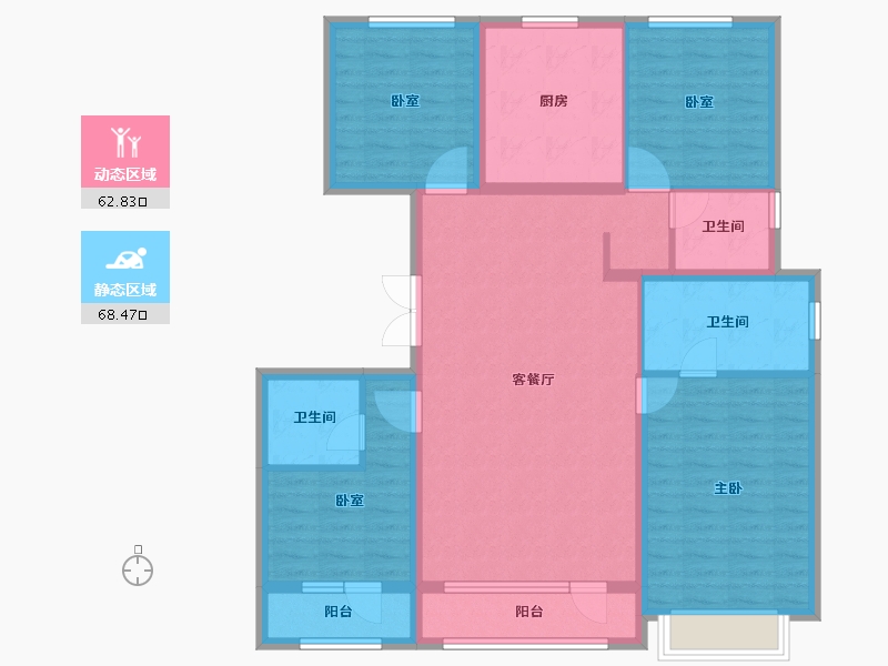 北京-北京市-北京建工·熙华台-117.45-户型库-动静分区