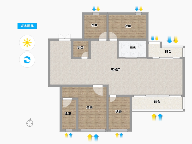 四川省-成都市-越秀天悦云萃-138.40-户型库-采光通风