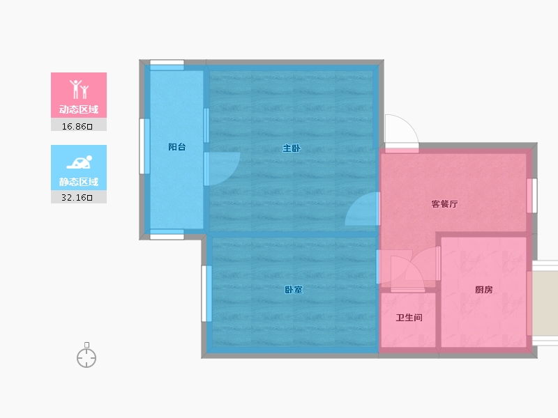 天津-天津市-建昌里-43.00-户型库-动静分区