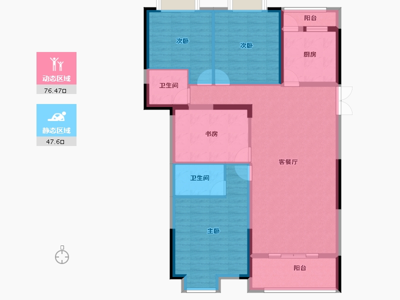 湖北省-武汉市-鼎盛璟城-112.00-户型库-动静分区