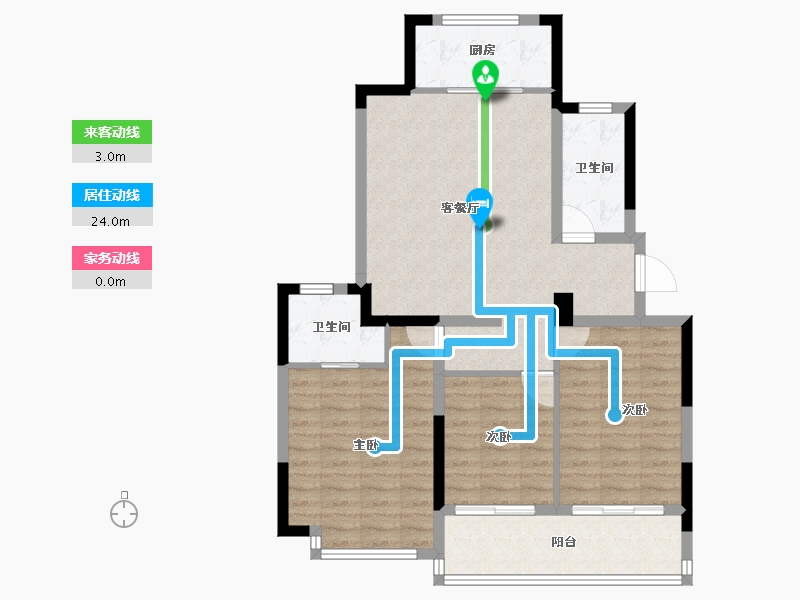 浙江省-绍兴市-枫华府-89.60-户型库-动静线