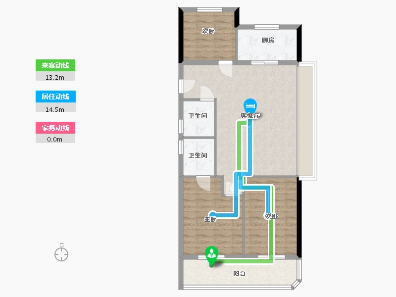 浙江省-杭州市-伟星滨映时代府-84.00-户型库-动静线