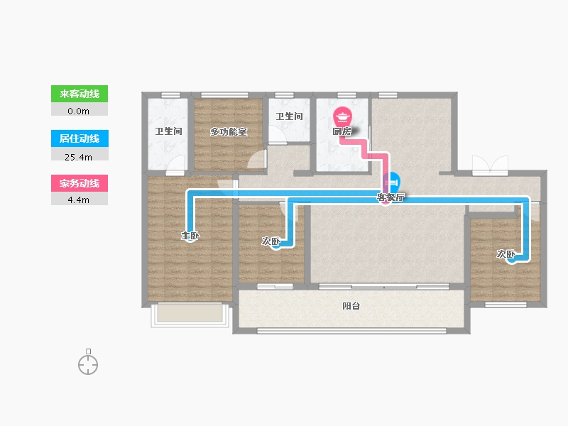 山东省-青岛市-璀璨璟园-128.01-户型库-动静线