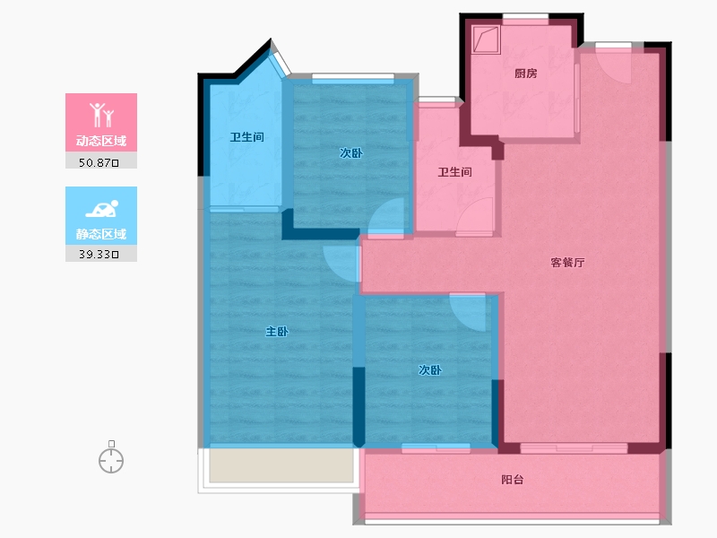 江苏省-苏州市-建发·云湖上-80.00-户型库-动静分区