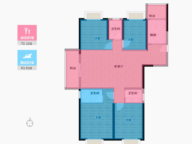 云南省-大理白族自治州-龙金广场-120.00-户型库-动静分区