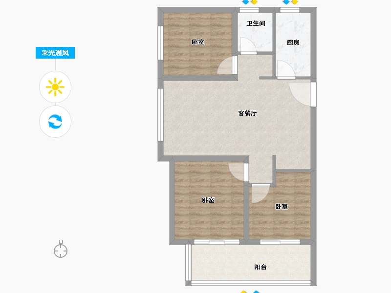 河南省-南阳市-建业·中州学府-76.00-户型库-采光通风