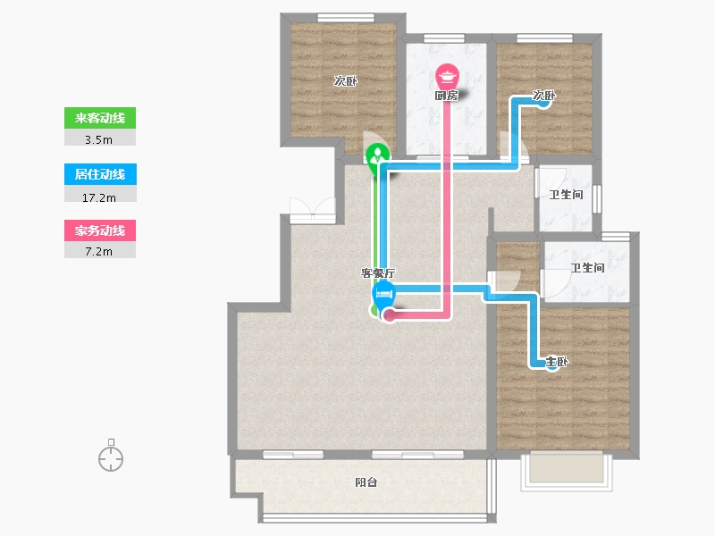 陕西省-宝鸡市-海澜湾-102.16-户型库-动静线