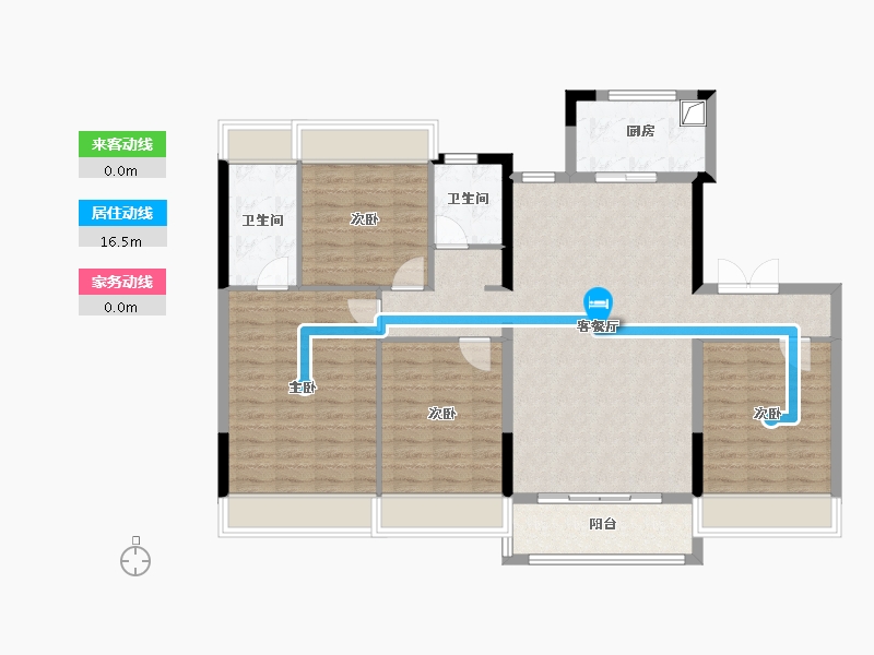 安徽省-合肥市-名邦保利琅悦-114.40-户型库-动静线