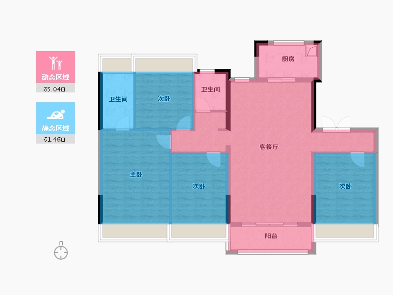 安徽省-合肥市-名邦保利琅悦-114.40-户型库-动静分区