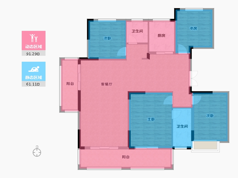 安徽省-阜阳市-安建枫林源筑-141.25-户型库-动静分区