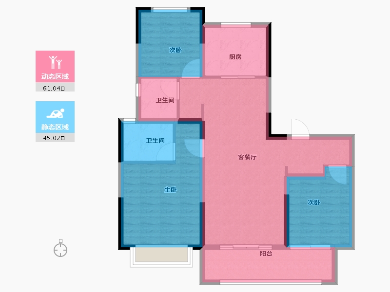 湖南省-长沙市-龙湖江与城-95.20-户型库-动静分区