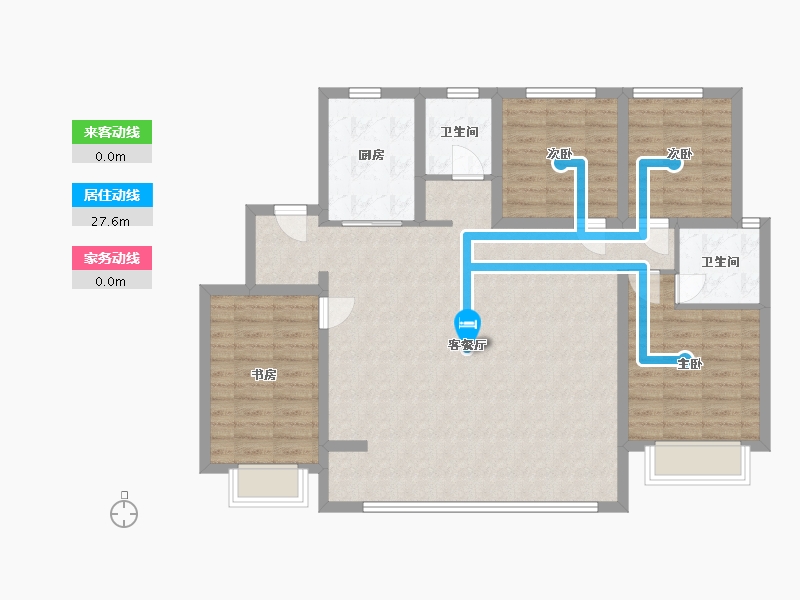 山东省-滨州市-丰泽尚景-111.07-户型库-动静线