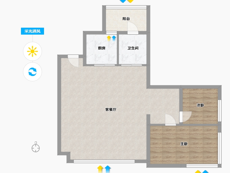 贵州省-贵阳市-保利时代-81.31-户型库-采光通风