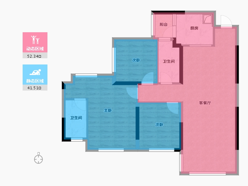 四川省-成都市-邦泰天府云锦-83.48-户型库-动静分区