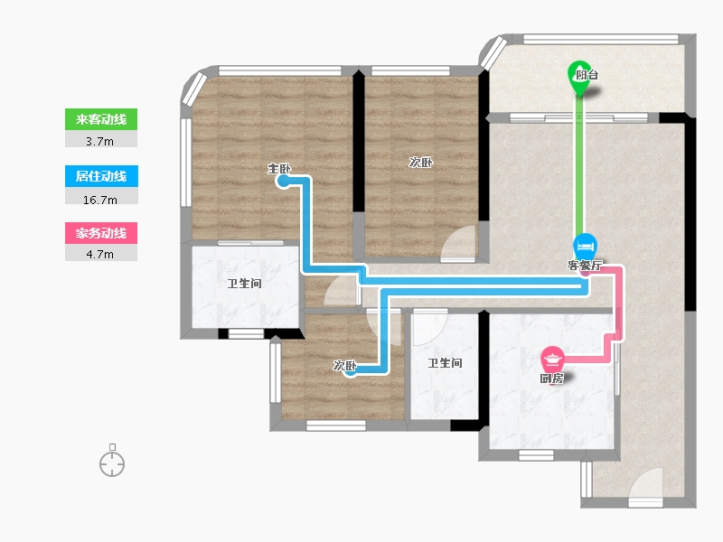 广东省-深圳市-招商前海瑧玺-84.80-户型库-动静线