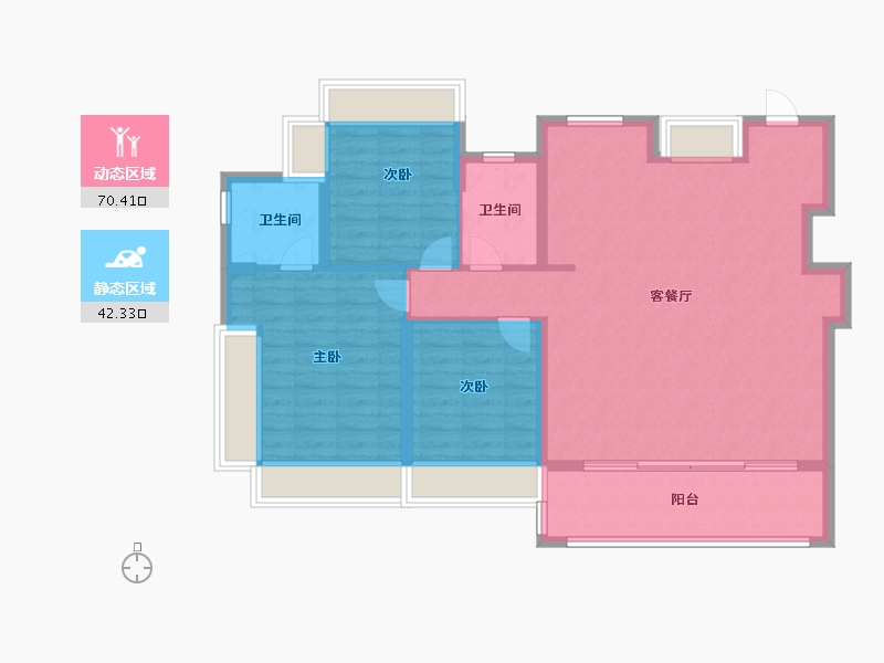 江苏省-南京市-建发璞云-102.39-户型库-动静分区