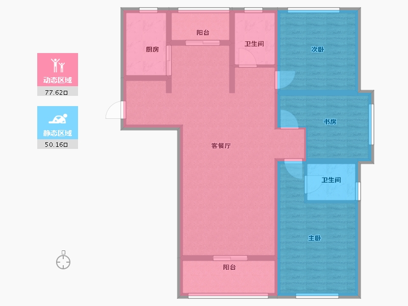 江苏省-宿迁市-蜀星苑-114.40-户型库-动静分区